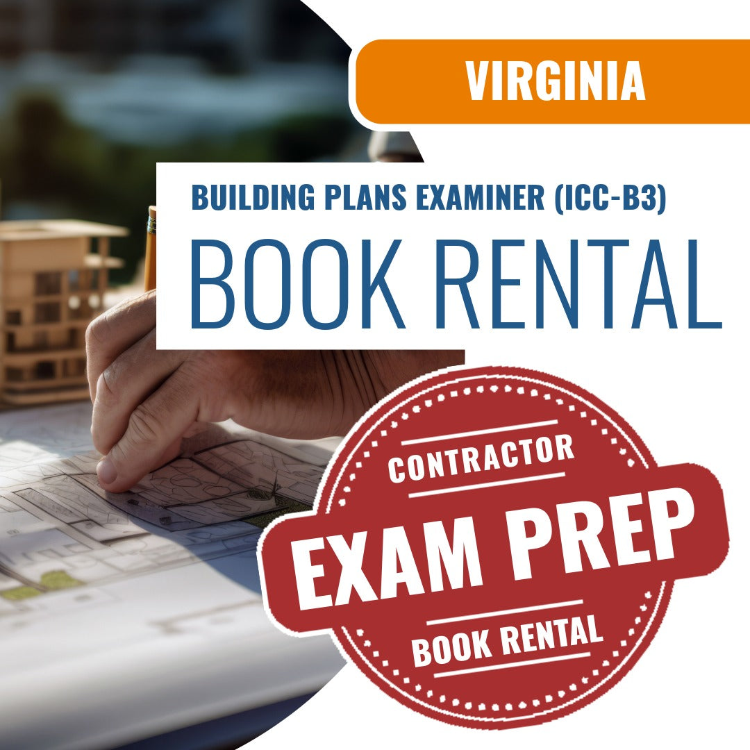 Virginia Building Plans Examiner (ICC - B3) - Books & Courses Rental Package