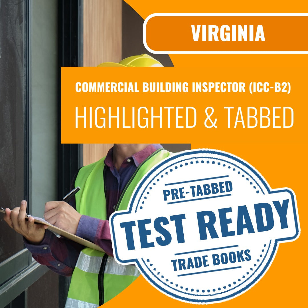 Virginia Commercial Building Inspector (ICC - B2) Highlighted & Tabbed Book Package