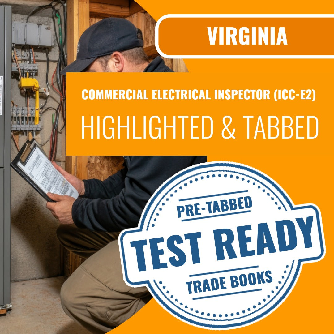 Virginia Commercial Electrical Inspector - (ICC - E2) Highlighted & Tabbed Book Package