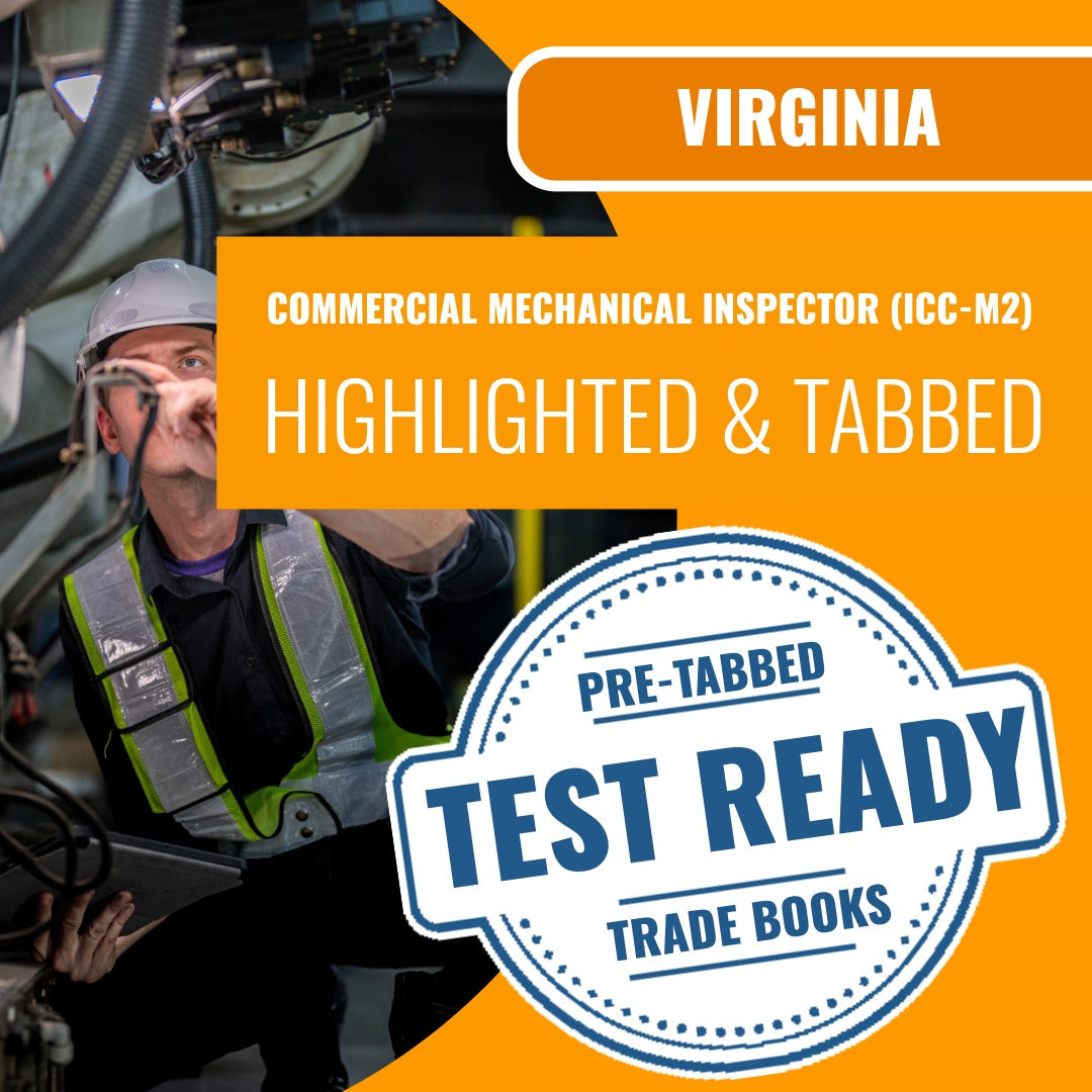 Virginia Commercial Mechanical Inspector (ICC - M2) Highlighted & Tabbed Book Package