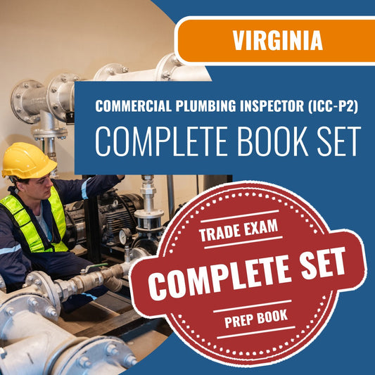 Virginia Commercial Plumbing Inspector (ICC - P2) Exam Book Package