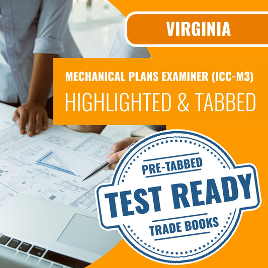 Virginia Mechanical Plans Examiner (ICC - M3) Highlighted & Tabbed Book Package