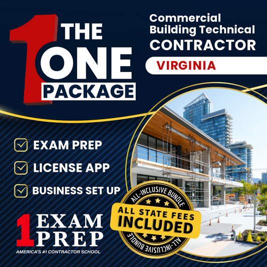 The 1 Package: All-Inclusive Virginia Commercial Building Technical Contractor Exam, Licensing & Business Setup Solution