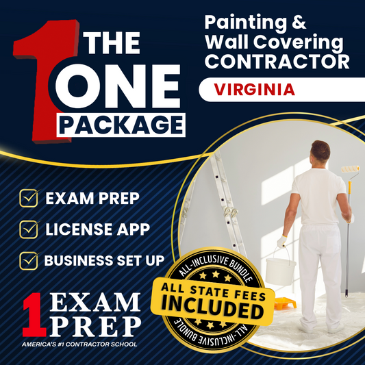 The 1 Package: All-Inclusive Virginia Painting and Wallcovering Contractor Exam, Licensing & Business Setup Solution
