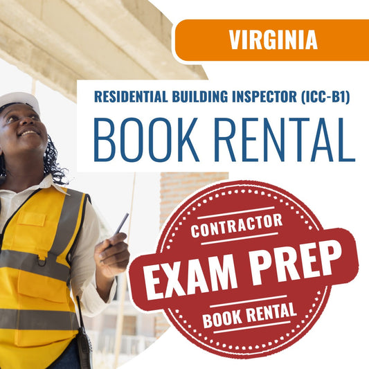 Virginia Residential Building Inspector (ICC - B1) - Books & Courses Rental Package