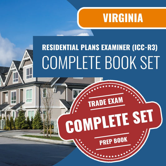 Virginia Residential Plans Examiner (ICC - R3) Exam Book Package