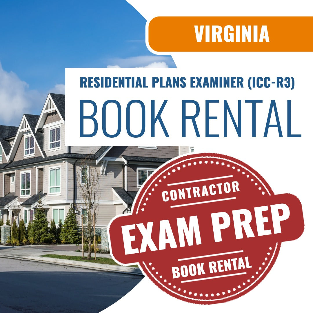 Virginia Residential Plans Examiner (ICC - R3) - Books & Courses Rental Package