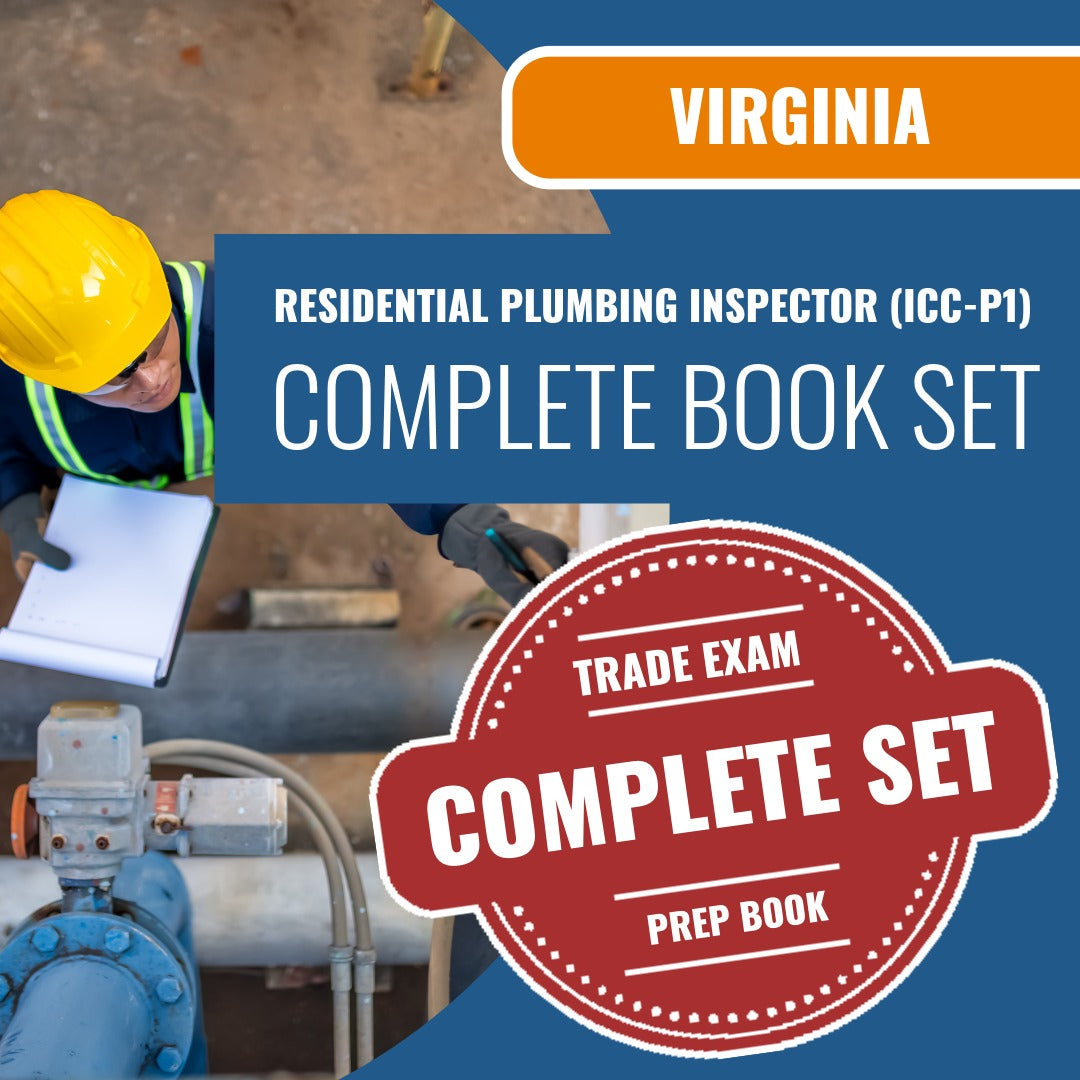 Virginia Residential Plumbing Inspector (ICC - P1) Exam Book Package