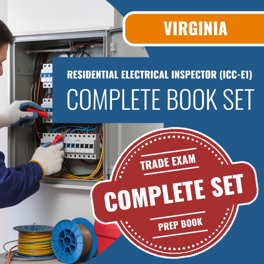 Virginia Residential Electrical Inspector - (ICC - E1) Exam Book Package