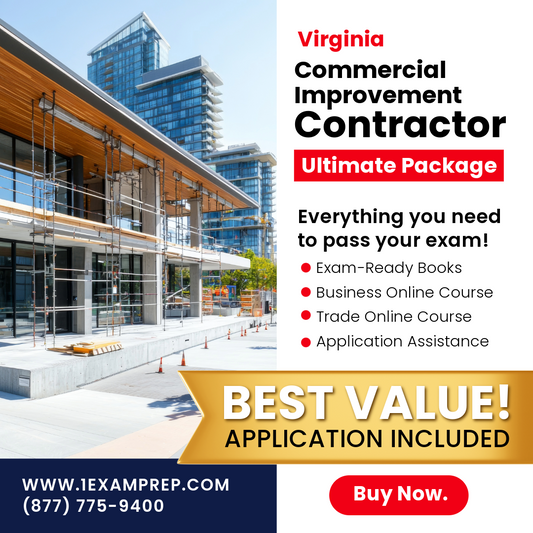 Virginia Commercial Improvement Contracting Ultimate Exam Prep Rental Package
