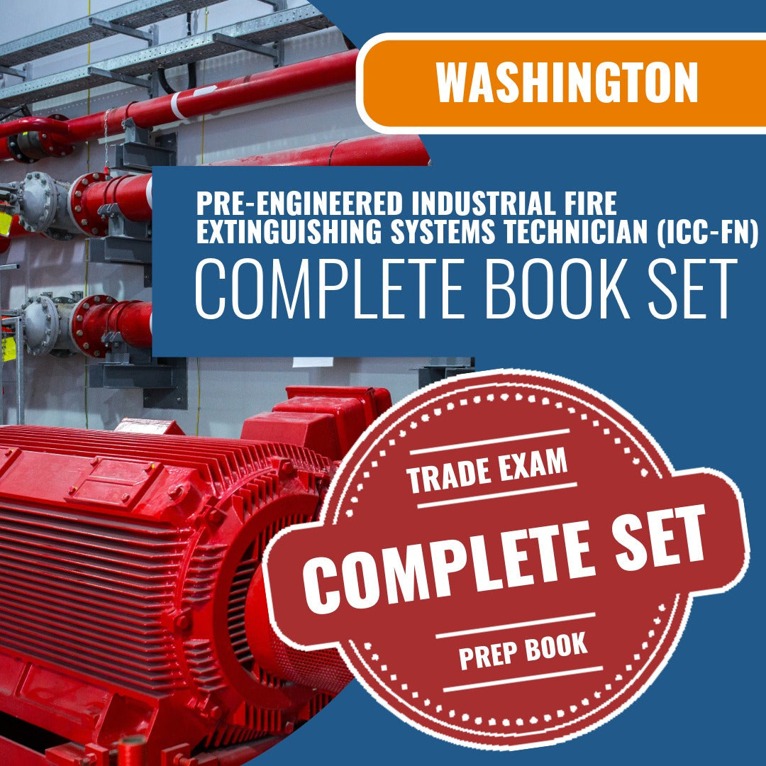 Washington Pre-Engineered Industrial Fire Extinguishing Systems Technician (ICC - FN) Exam Book Package