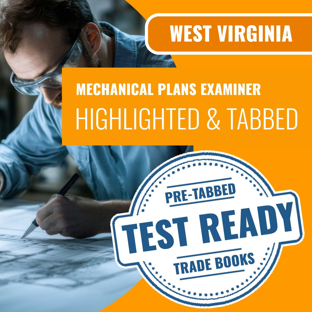 West Virginia Mechanical Plans Examiner (ICC - M3) Highlighted & Tabbed Book Package