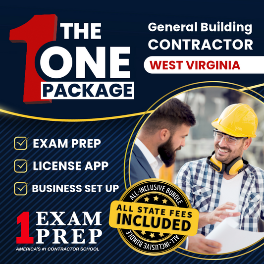The 1 Package: All-Inclusive West Virginia General Building Contractor Exam, Licensing & Business Setup Solution