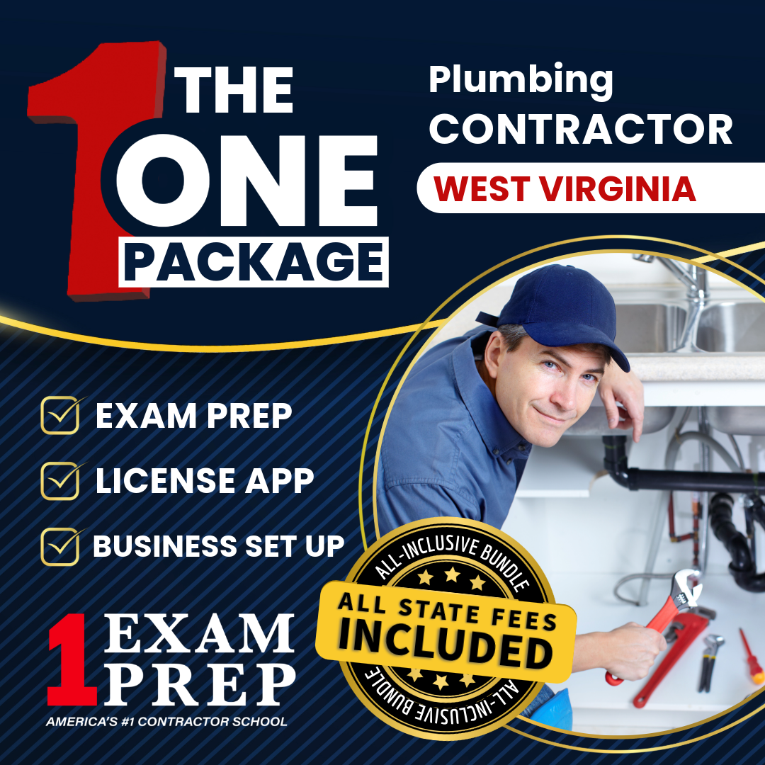 The 1 Package: All-Inclusive West Virginia Plumbing Contractor Exam, Licensing & Business Setup Solution