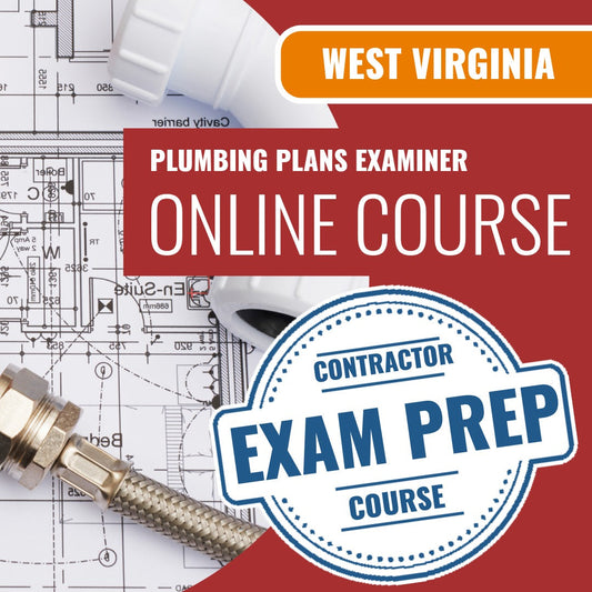 West Virginia Plumbing Plans Examiner (ICC - P3) - Online Exam Prep