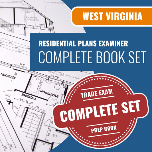 West Virginia Residential Plans Examiner (ICC - R3) Exam Book Package