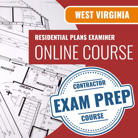 West Virginia Residential Plans Examiner (ICC - R3) - Online Exam Prep