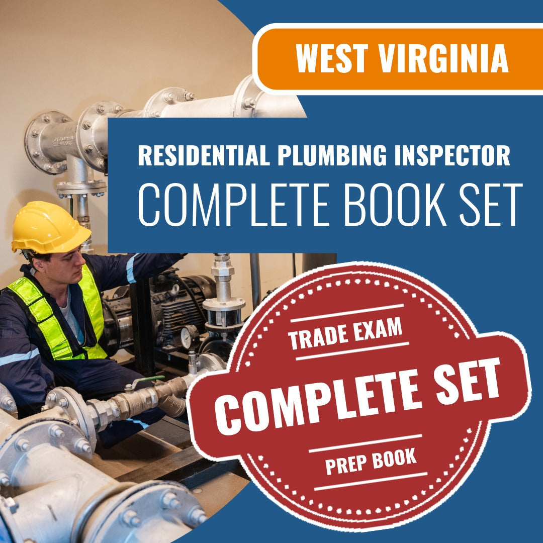 West Virginia Residential Plumbing Inspector (ICC - P1) Exam Book Package