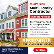 West Virginia Multi-Family Contractor Ultimate Exam Prep Book Rental Package (Prov)