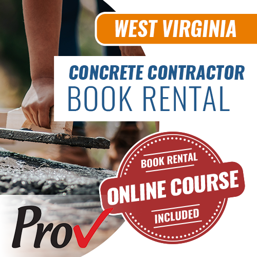 West Virginia Concrete Contractor Exam - Book Rental Package (Prov)