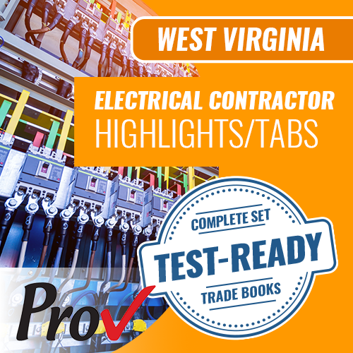 West Virginia Electrical Contractor Exam Book Package - Highlighted and Tabbed (Prov)