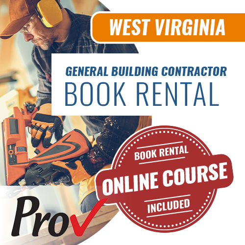West Virginia General Building Contractor Exam - Books & Courses Rental Package (Prov)