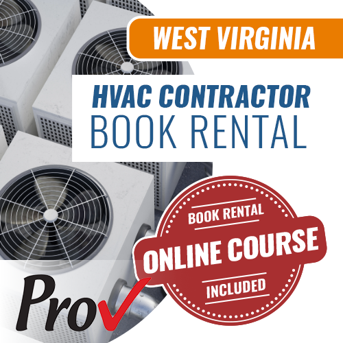 West Virginia HVAC Contractor Exam - Book Rental Package (Prov)