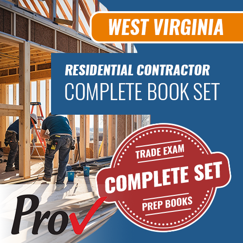 West Virginia Residential Contractor Exam Book Package (Prov)