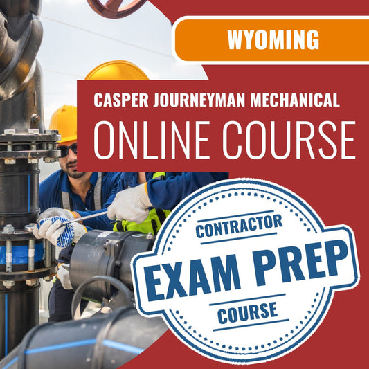 Casper Wyoming Journeyman Mechanical (ICC - G31-N) - Online Exam Prep