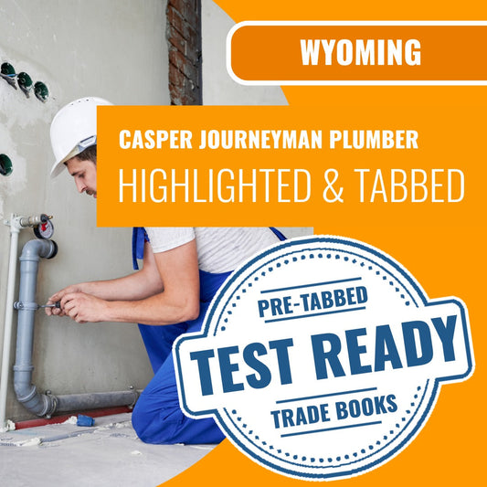 Casper Wyoming Journeyman Plumber with Gas (ICC - G28-N) - Highlighted & Tabbed Book Package