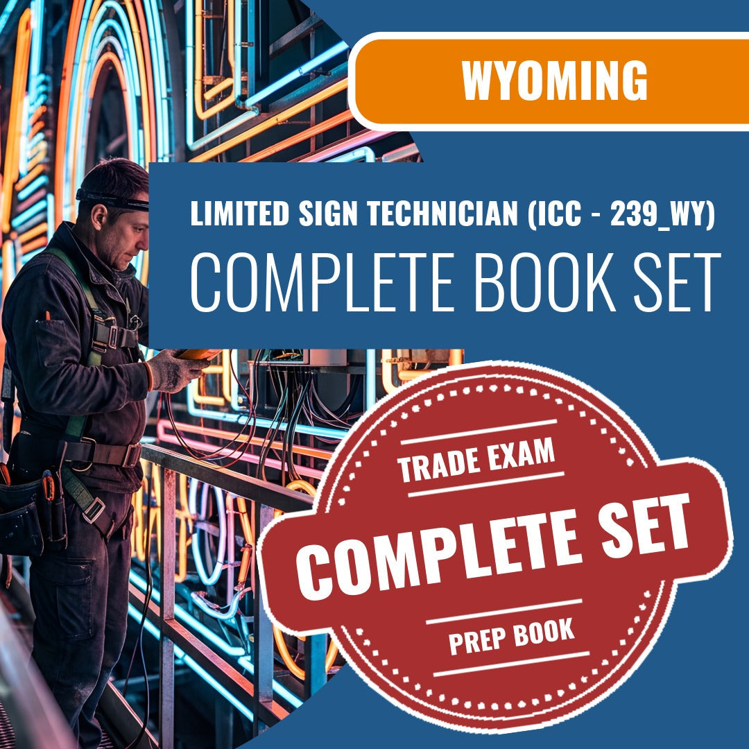 Wyoming Limited Sign Technician (ICC - 239_WY) Exam Book Package