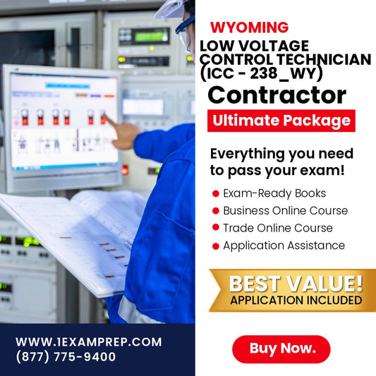 Wyoming Low Voltage Control Technician (ICC - 238_WY) Ultimate Exam Prep Rental Package