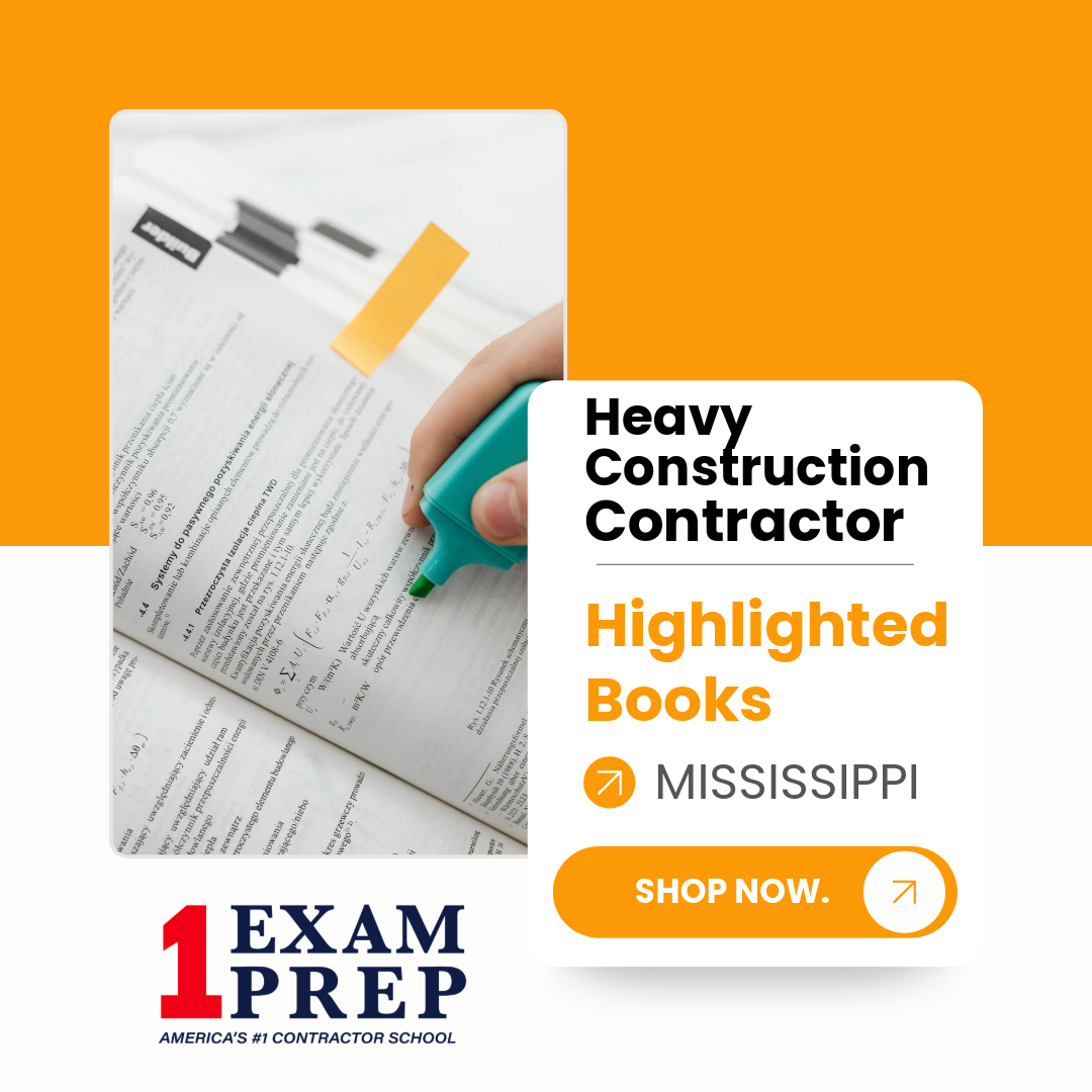 Mississippi Heavy Construction Contractor Exam Highlighted Books