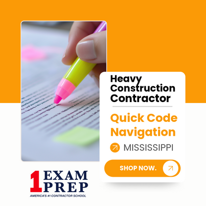 Mississippi Heavy Construction Contractor Exam Quick Code Navigation