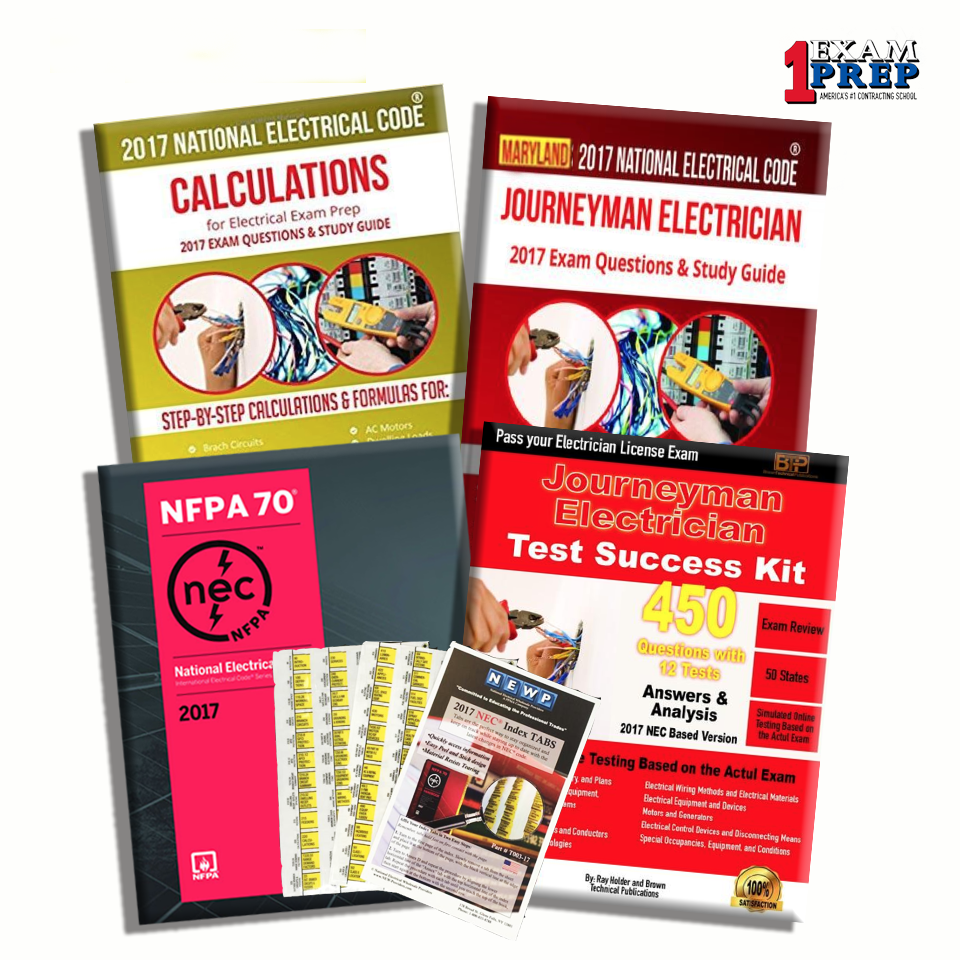 Maryland 2017 Journeyman Electrician Exam Prep Package
