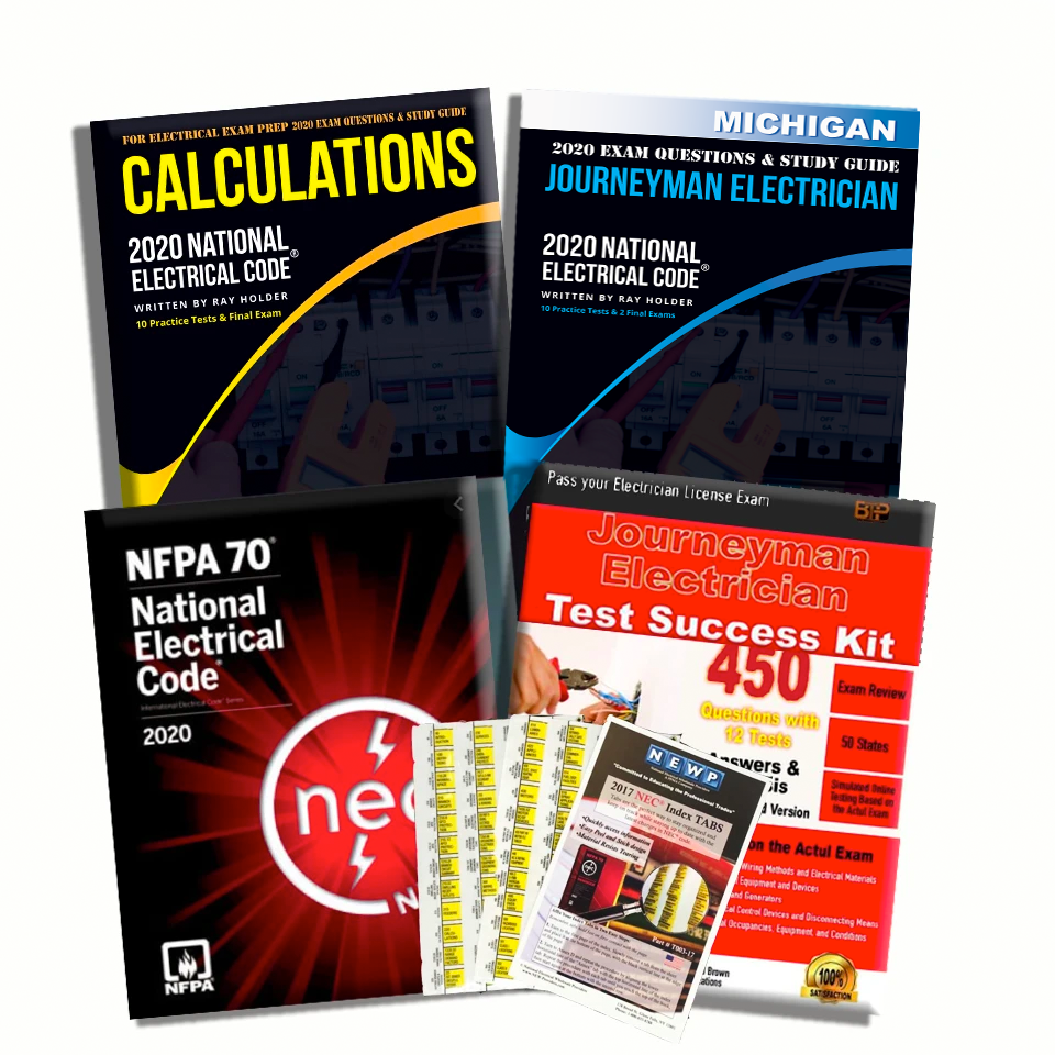 michigan 2020 Complete Journeyman Electrician Exam Prep Package