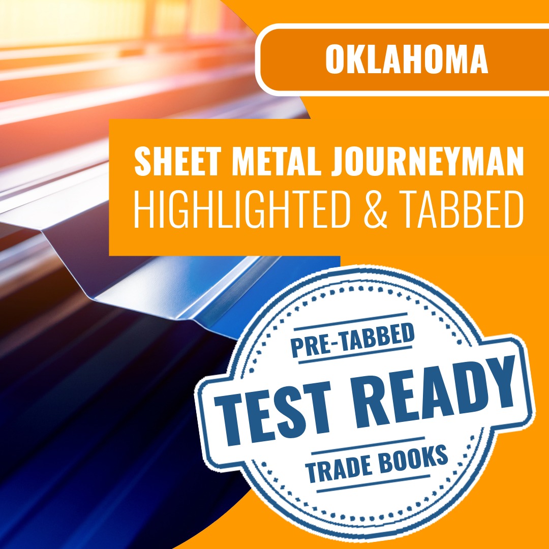 Oklahoma Sheet Metal Journeyman Exam Highlighted & Tabbed Book Package