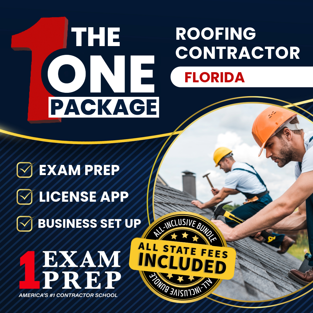 The 1 Package: All-Inclusive Florida Roofing Contractor Exam, Licensing & Business Setup Solution