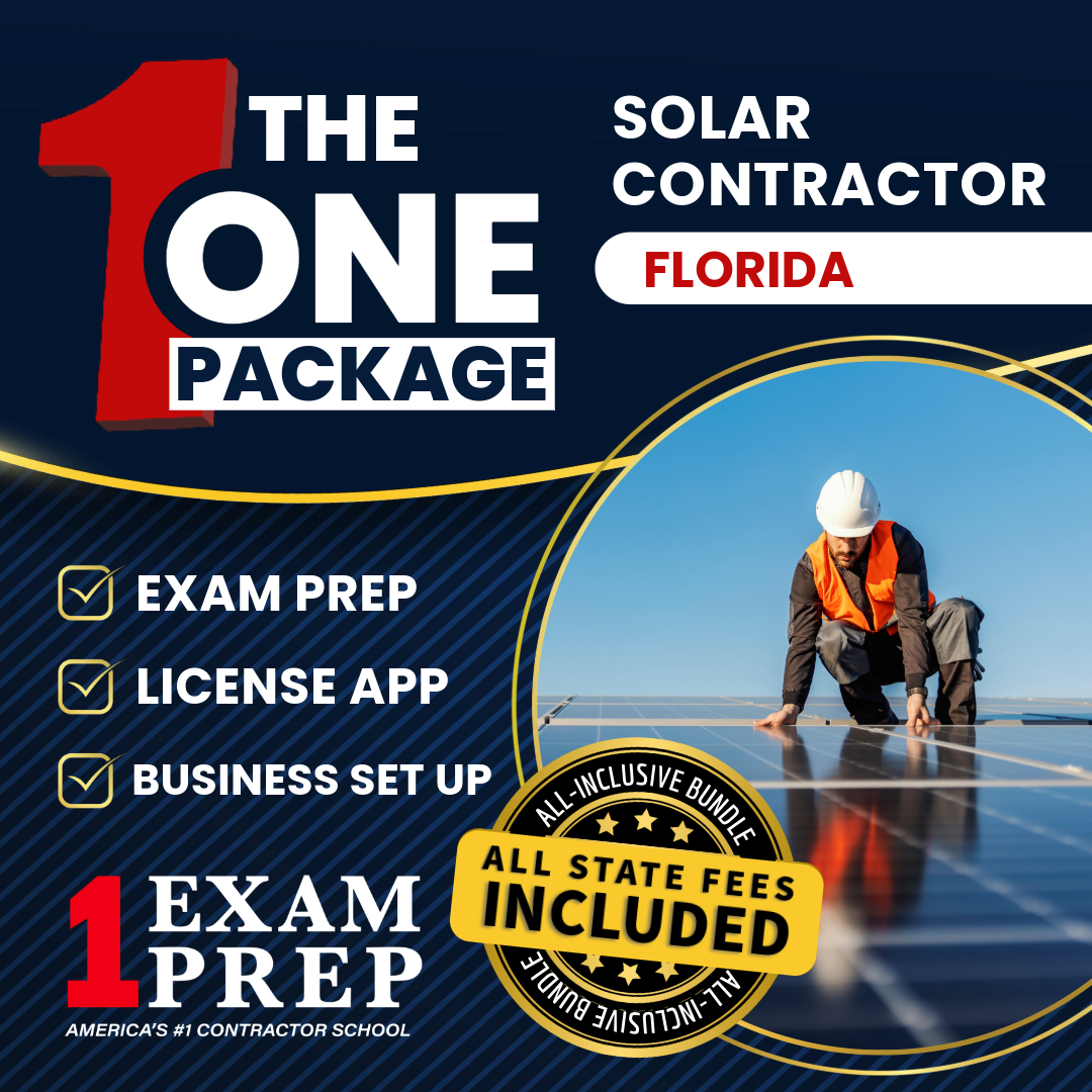 The 1 Package: All-Inclusive Florida Solar Contractor Exam, Licensing & Business Setup Solution