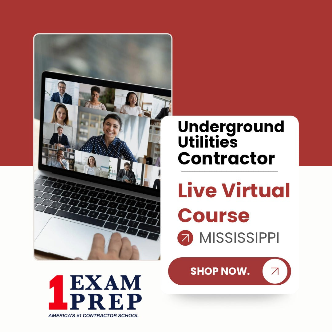 Mississippi Underground Utilities Contractor Exam Live Virtual Course