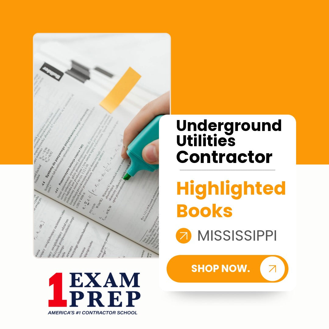 Mississippi Underground Utilities Contractor Exam Highlighted Books
