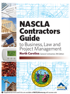 NORTH CAROLINA-NASCLA Contractors Guide to Business, Law and Project Management North Carolina General, 9th Edition Book plus tabs