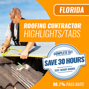 Florida Roofing Contractor Exam Book Set Highlighted and Tabbed