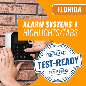 Florida Alarm Systems I Contractor Exam Book Set; Highlighted & Tabbed