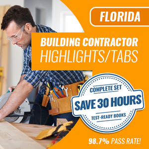 Florida Building Contractor Exam Complete Book Set - Highlighted & Tabbed