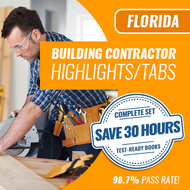 Florida Building Contractor Exam Complete Book Set - Highlighted & Tabbed