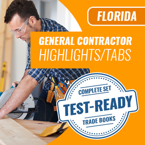 Florida General Contractor Exam Complete Book Set - Highlighted & Tabbed