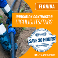 Florida Irrigation Contractor Exam Complete Book Set - Trade Books - Highlighted & Tabbed