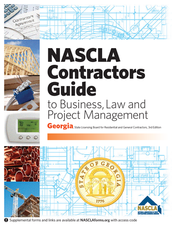 Georgia NASCLA Contractors Guide to Business, Law and Project Management, GA State Licensing Board for Residential and General Contractors 3rd Edition; Highlighted & Tabbed