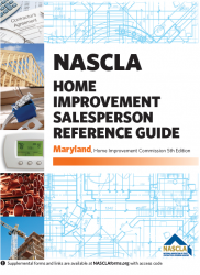 Maryland NASCLA Home Improvement Salesperson Reference Guide, MD Home Improvement Commission 5th Edition; Highlighted & Tabbed